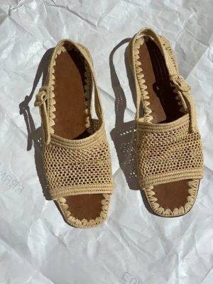 Women Raffia Slides, Moroccan raffia sandals, Handmade sandals, Raffia shoes, Women sandals